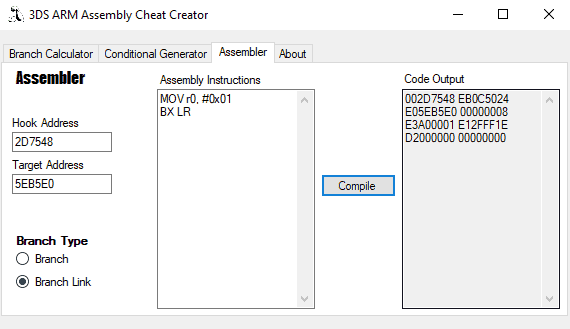 Release] 3DS ARM Assembly Cheat Creator - A tool for creating more