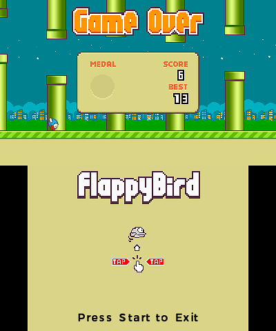 Flappy-Bird 3DS - (Arcade Games) - GameBrew