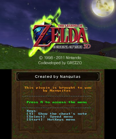 Zelda Ocarina Of Time 3d Plugin 3ds Gamebrew