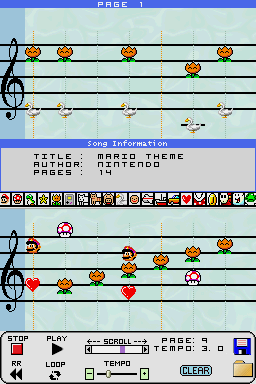 song of storms on mario paint composer