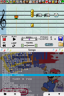 song of storms on mario paint composer