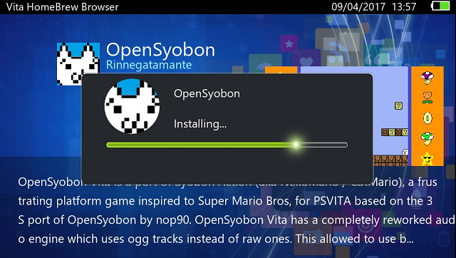 OpenSyobon Vita - Vita Homebrew Games (Platform) - GameBrew